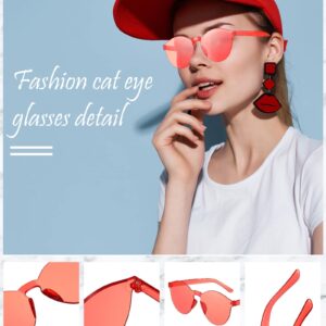 40 Pairs Round Rimless Sunglasses Colored Glasses Colorful Transparent Glasses Candy Color Tinted Eyewear Party Sunglasses