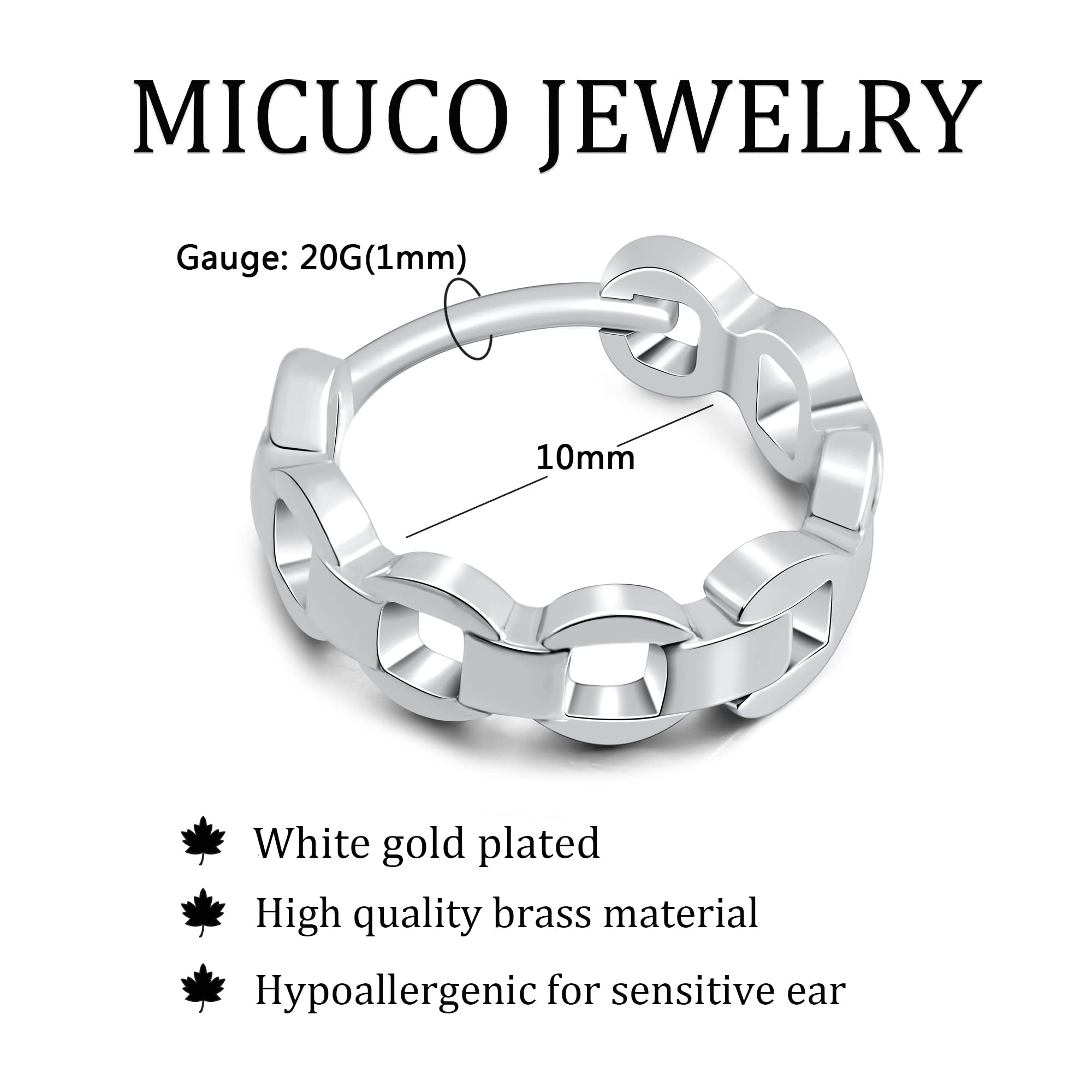 micuco Small Hoop Earrings for Women Huggie Hoop Earrings Hypoallergenic Silver Hoop Earrings