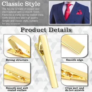 Tie Clips for Men, 5 Pack Tie Bar Set for Regular Ties, Classic Tie Clasps with Exquisite Box, Gift Ideas for Your Father, Husband, Boyfriend on Fathers Day, Birthday, Wedding, Party, Graduation