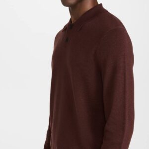 Theory Men's Toby Polo J Montana, Chocolate, Brown, M