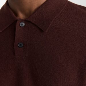 Theory Men's Toby Polo J Montana, Chocolate, Brown, M