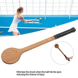 Wooden Tennis Spoon Sticking Practice Tennis Racket Accurately Tennis Pointer Improve Sweet Spot Trainer with Storage Bag for Sports Swing Practice Training Aid(60cm)