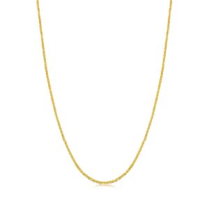 CHOW SANG SANG 999.9 24K Solid Gold Price-by-Weight 3.74g Gold Plain Chain Necklace for Women 62807N | 15.7 Inches, (40 CM)