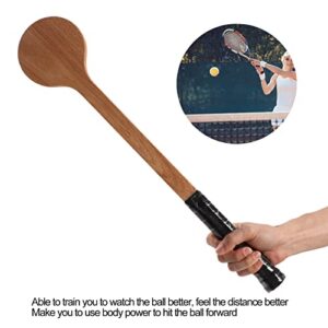 Wooden Tennis Spoon Sticking Practice Tennis Racket Accurately Tennis Pointer Improve Sweet Spot Trainer with Storage Bag for Sports Swing Practice Training Aid(60cm)