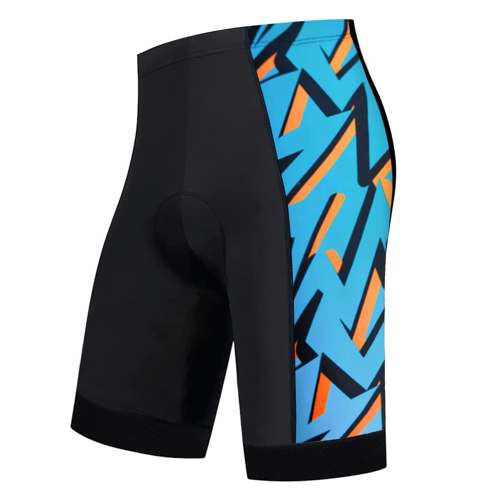 Mens Bike Shorts Cycling Pants, 3D Padded Bicycle MTB Clothing Breathable for Riding Biker,Lakeblue XL