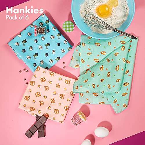 HexaFun 100% Pure Organic Cotton Unisex Handkerchief, Multi-color & Printed, Soft & Stylish