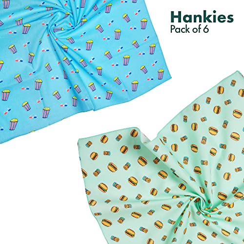 HexaFun 100% Pure Organic Cotton Unisex Handkerchief, Multi-color & Printed, Soft & Stylish