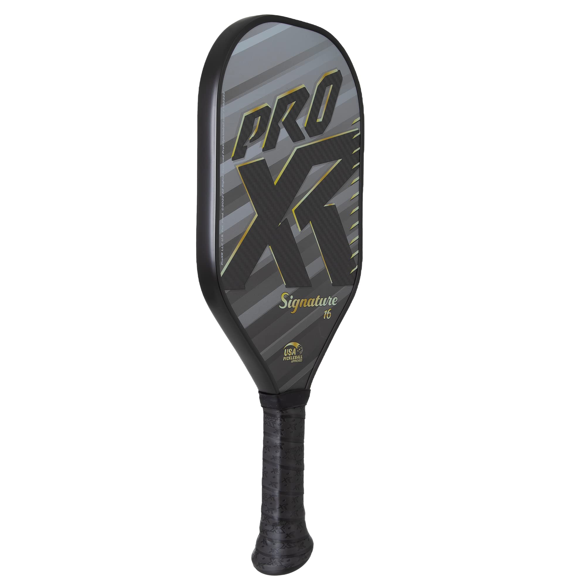 ProXR Pickleball Signature Pickleball Paddle, 16mm Poly Honeycomb Thick Core, 3K Carbon Fiber/Graphite Weave with Grit Finish for Control and Spin, Mid-Weight, Performance-Tac Cushion Grip