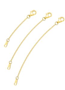 925 sterling silver necklace extender gold necklace extender gold chain extenders for necklaces 2", 3", 4" inches