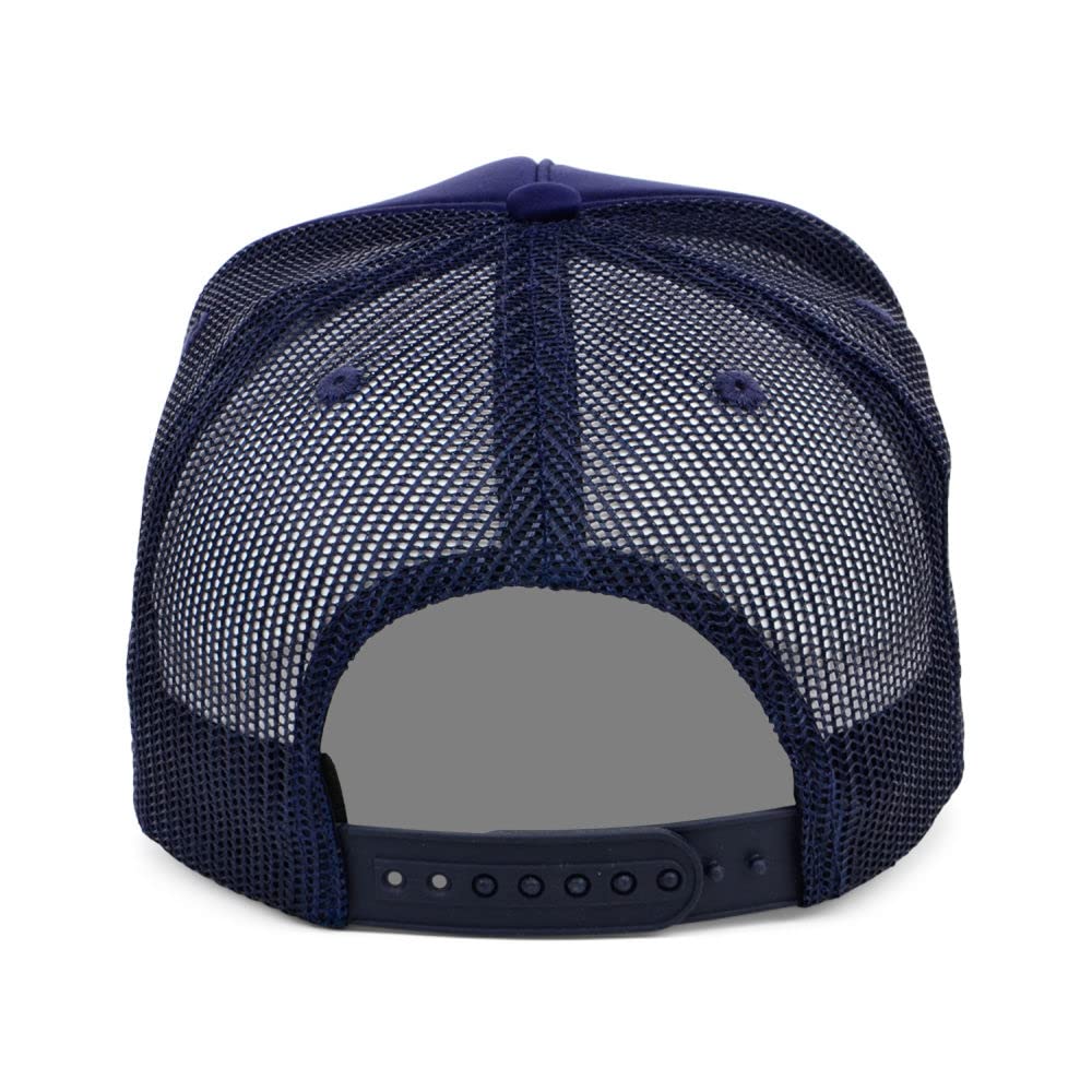 Lids Blank Basic Foam Trucker Adjustable Snapback Hat Navy/Navy