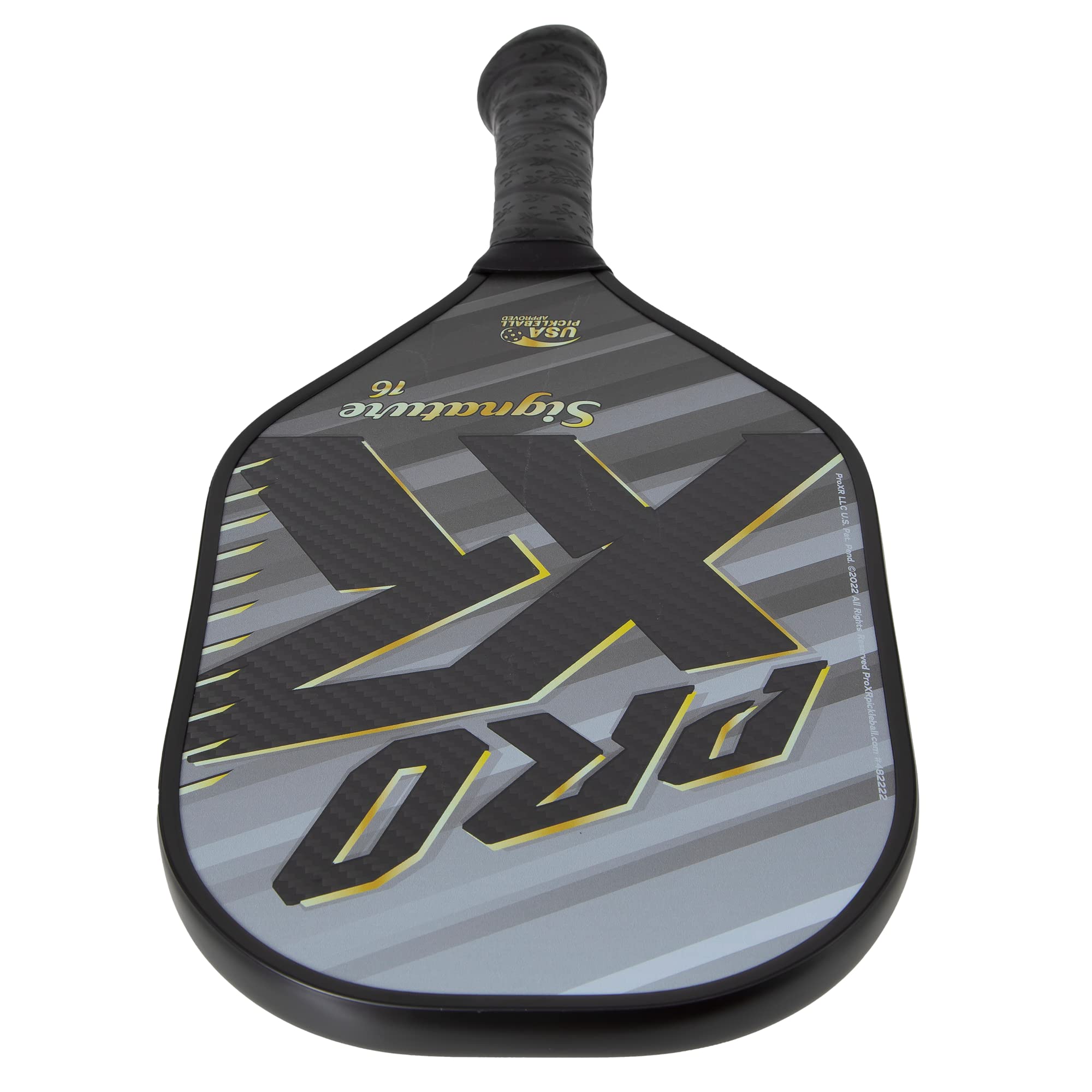 ProXR Pickleball Signature Pickleball Paddle, 16mm Poly Honeycomb Thick Core, 3K Carbon Fiber/Graphite Weave with Grit Finish for Control and Spin, Mid-Weight, Performance-Tac Cushion Grip