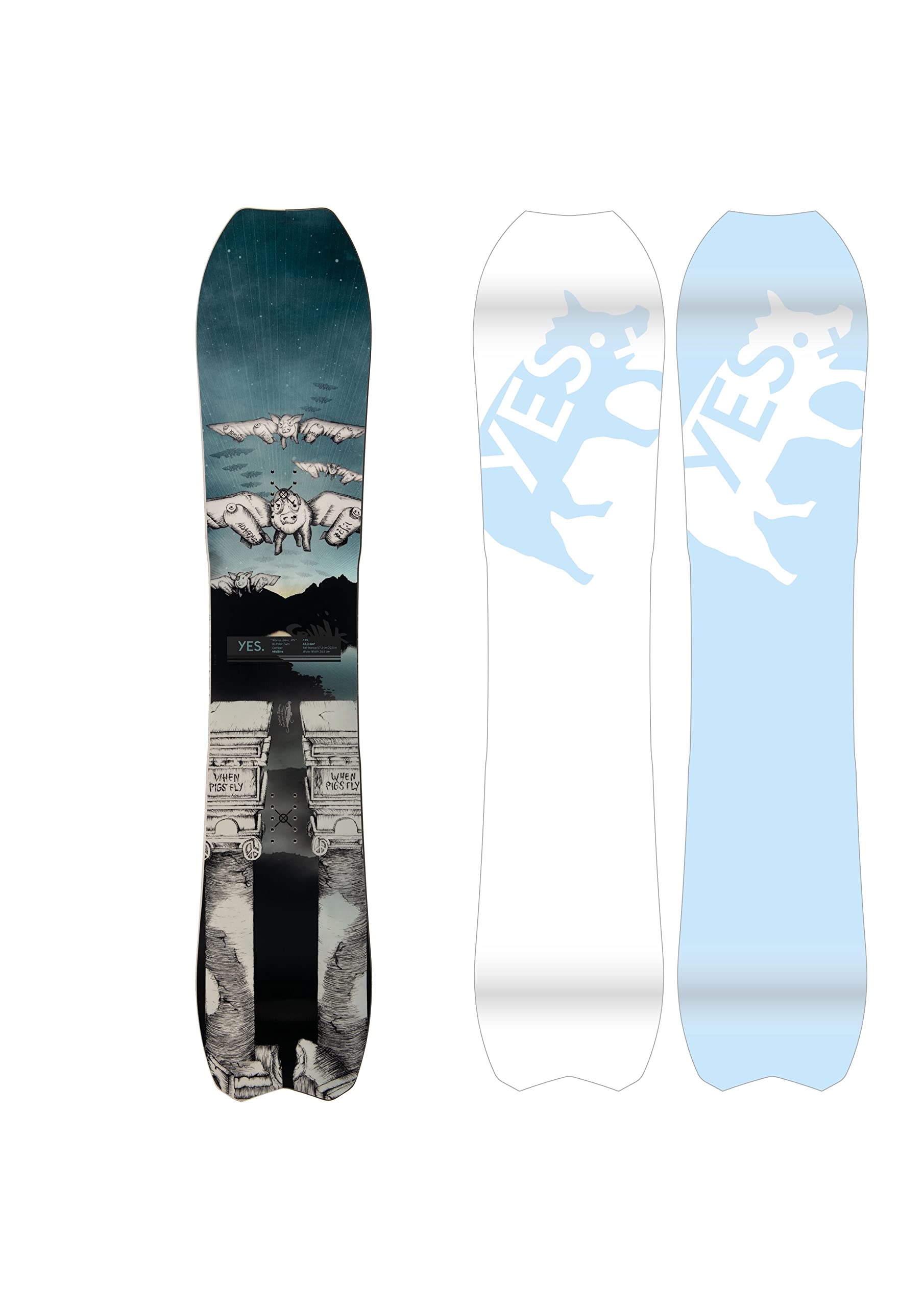 YES. Snowboards Warca Uninc JPS, Directional Twin, Camber, 153cm