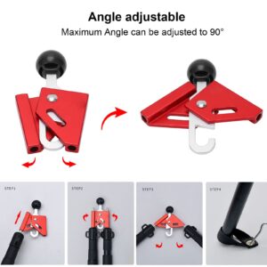 plplaaoo Anti Puncture Round Canopy Rod Top Cap, Tent Pole Tips Cap, Aluminum Alloy 90 Degree Tent Building Pole Connector Puncture Proof Ball for Camping Hiking Backpacking Tent (red)