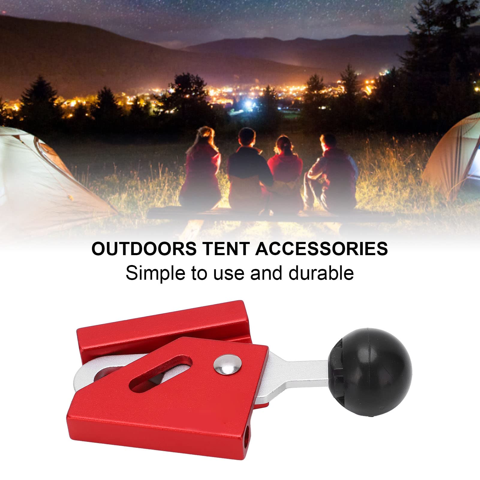 plplaaoo Anti Puncture Round Canopy Rod Top Cap, Tent Pole Tips Cap, Aluminum Alloy 90 Degree Tent Building Pole Connector Puncture Proof Ball for Camping Hiking Backpacking Tent (red)