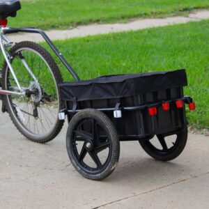 Neature Bike Trailer Utility Cart and Bike Trailer Attachment Kit - 88lb Capacity Towable Bike Cargo Wagon for Travel