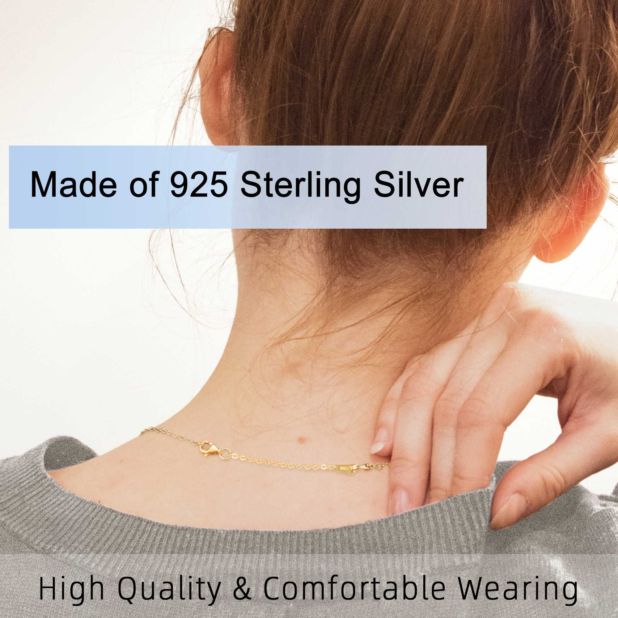 925 Sterling Silver Necklace Extender Gold Necklace Extender Gold Chain Extenders for Necklaces 2", 3", 4" Inches