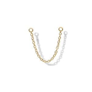 PAVOI 14K Earrings Chain Connectors (45 Millimeters, Yellow Gold)