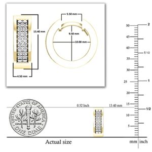 Dazzlingrock Collection 0.06 Carat (ctw) Round White Diamond Unisex Hinged Post Huggie Hoop Earring (1Pc Only) in 14K Yellow Gold