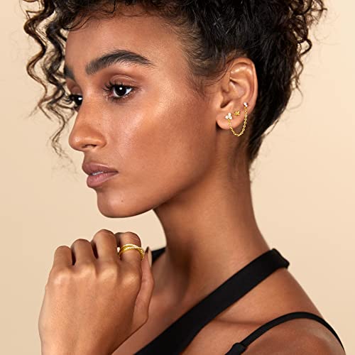 PAVOI 14K Earrings Chain Connectors (45 Millimeters, Yellow Gold)