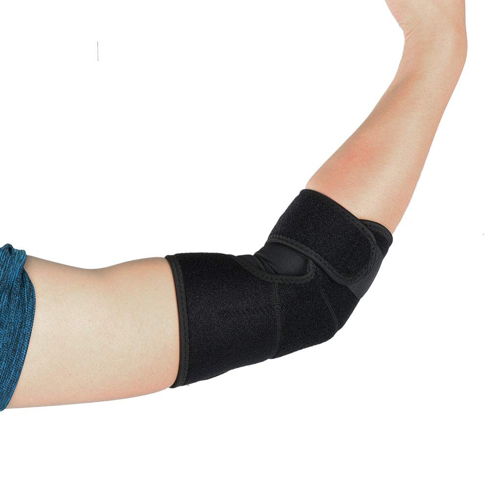 Elbow Brace Support Sleeve, Adjustable Elbow Guard with Compression Straps for Athletic Golfers Arthritis Tendonitis Joint Pain, Cubital Tunnel Splint, Sports Injury(one)