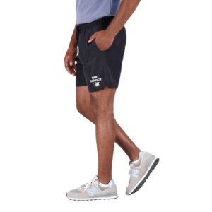 New Balance Men's Essentials Reimagined Woven Short, Black, Small