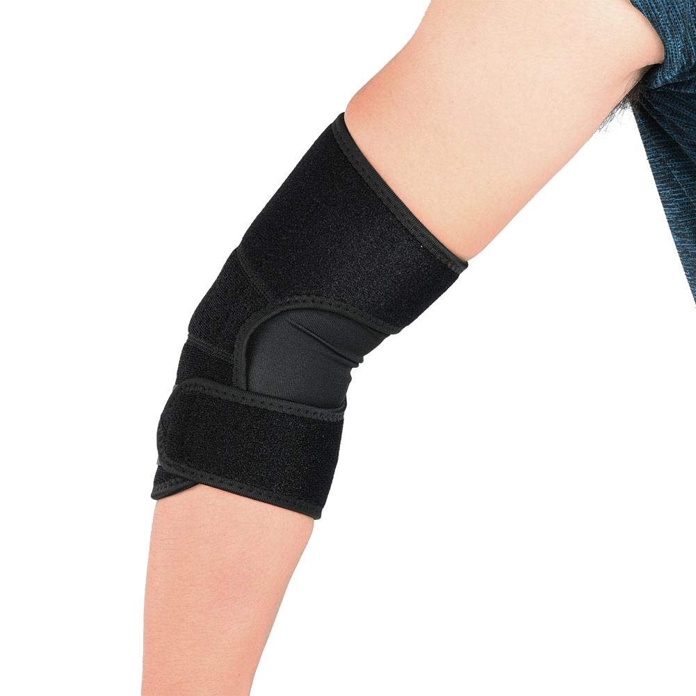 Elbow Brace Support Sleeve, Adjustable Elbow Guard with Compression Straps for Athletic Golfers Arthritis Tendonitis Joint Pain, Cubital Tunnel Splint, Sports Injury(one)