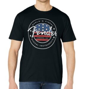 Fender American Flag Circle Stamp Logo T-Shirt