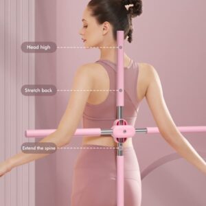 BTSEURY 2 Pcs Yoga Sticks Stretching Tool Posture Correction Sticks Exercise Stick Home Fitness Equipment