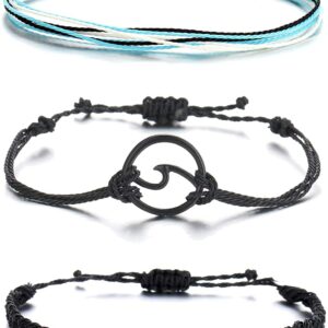 U-K Choice of All Summer String Wave Bracelets Adjustable Friendship Strand Bracelet for Women Girls Jewelry Durable & Fashion