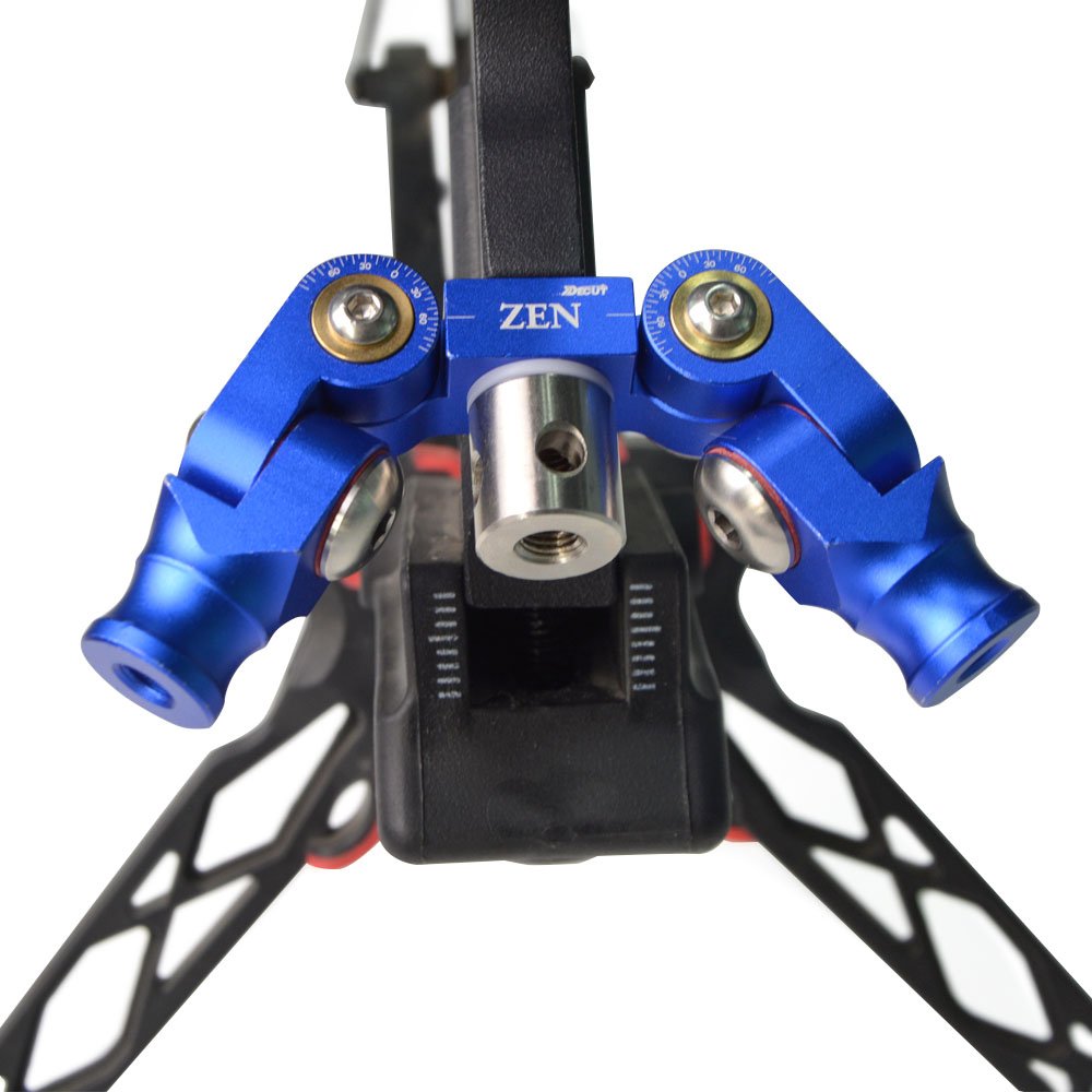 ZSHJGJR Archery Bow Stabilizer Double Side V Bar Fully Adjustable V-Bar Mount Stabilizer Detach Shock Absorber Joint Connector for Compound Recurve Bow Stabilizer (Blue)