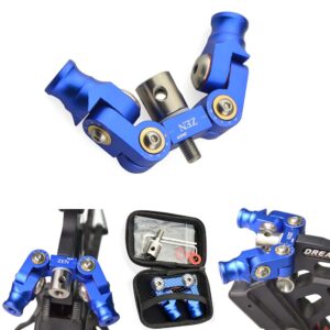 zshjgjr archery bow stabilizer double side v bar fully adjustable v-bar mount stabilizer detach shock absorber joint connector for compound recurve bow stabilizer (blue)