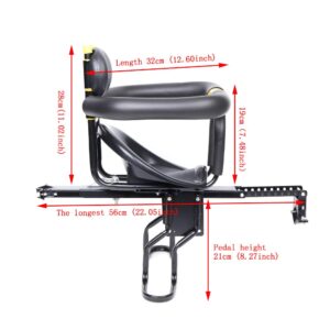 WDZCZDoo Baby Bicycle Seat Front Mounted Child Bike Seat with Handrail Pedal Toddler Child Safety Baby Carrier Seat Bike Carrier for Adult Bike Attachment