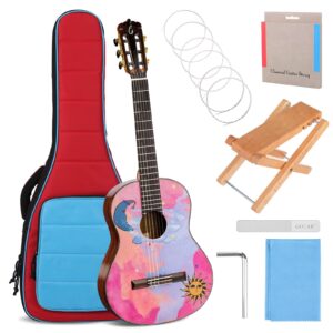 Gotar tone Professional Classical Guitar 36 Inch Full Size Nylon Strings Acoustic Guitar with Thickened Gig Bag and Solid Wood Pedal for Beginners Teens Kids ChildrenProfessional