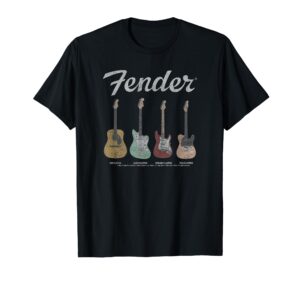 fender vintage guitar lineup t-shirt