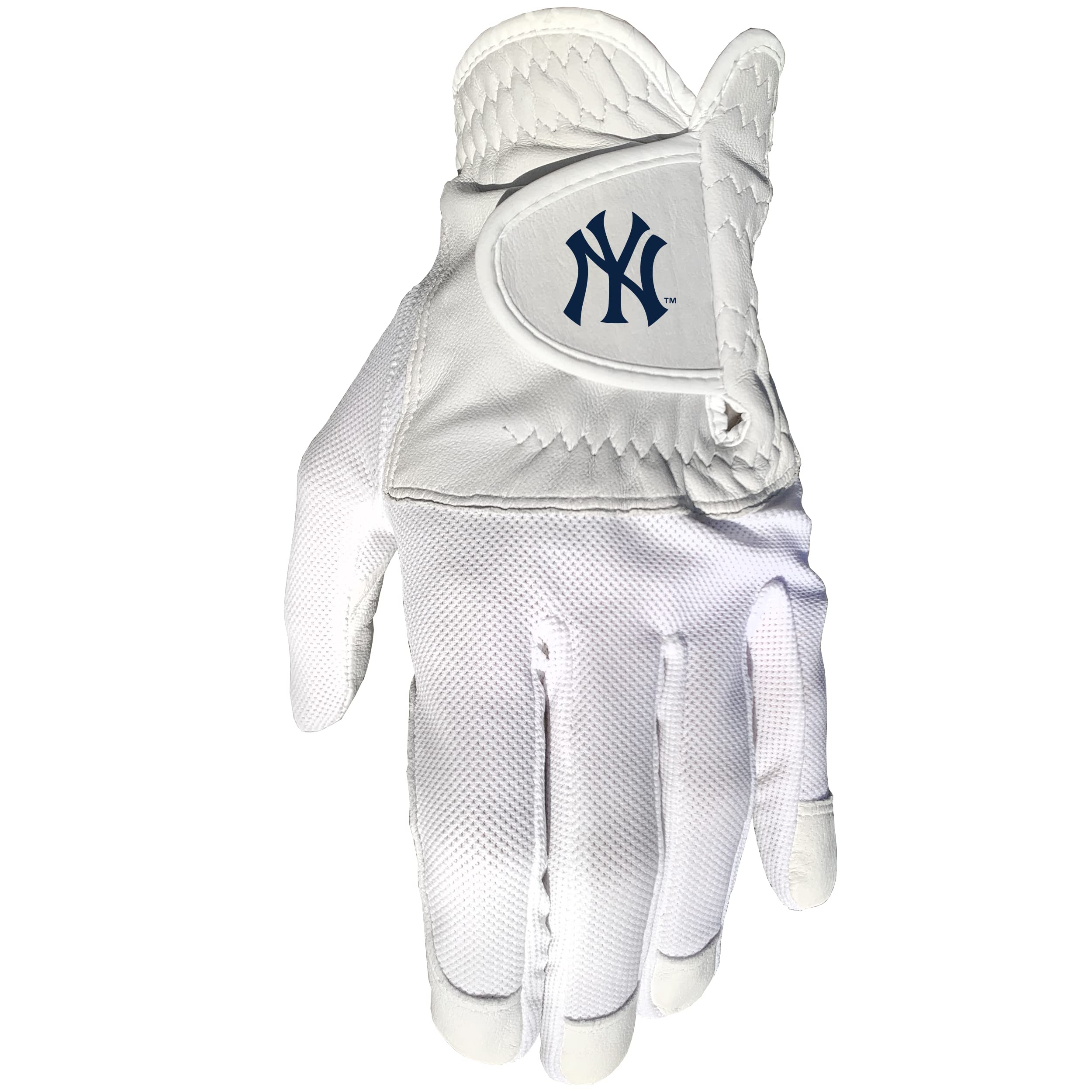 Team Golf MLB New York Yankees Cool Mesh with Cabretta Leather - One Size - Mens Left MLB Cool Mesh with Cabretta Leather - One Size - Mens Left