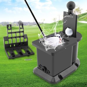 Roykaw Golf Cart Ball Washer and Club Cleaner with Bracket Kit Compatible with EZGO Club Car Yamaha - Upgrade Club Car Precedent Bracket