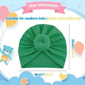 JaGely 18 Pieces Baby Turban Bun Knot Newborn Turban Hat Baby Headwrap Turban Hats Girl Toddler Hat Turban Boy Nursery Beanie Infant Turban Hospital Multi-Color