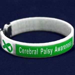 10 Pack Cerebral Palsy Awareness Wholesale Pack Bangle Bracelets – Green Ribbon Bracelet for Cerebral Palsy Awareness – Perfect for Support Groups and Fundraisers