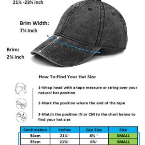 YEANIY Vintage Washed Cotton Navy Blue Baseball Caps Adjustable Unstructured Soft Blank Casual Dad Ball Hats for Men Women