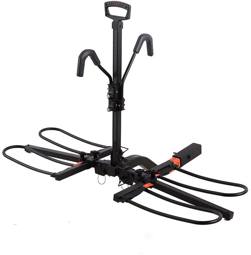 Hyperax Bike Rack - Platform Bike Rack - Car Bike Racks for 2 Bikes - Supports Up to 70 Lbs. Each Side – Bike Rack Hitch Tray Style- Compatible with 2 Inch Hitch and Bikes Up to 5 Inch Fat Tire