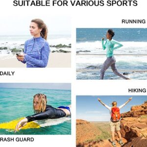 Willit Women's UPF 50+ Sun Protection Hoodie SPF Shirt long sleeve Hiking Fishing Outdoor Shirt Lightweight Hoodie Slubby Light Blue M