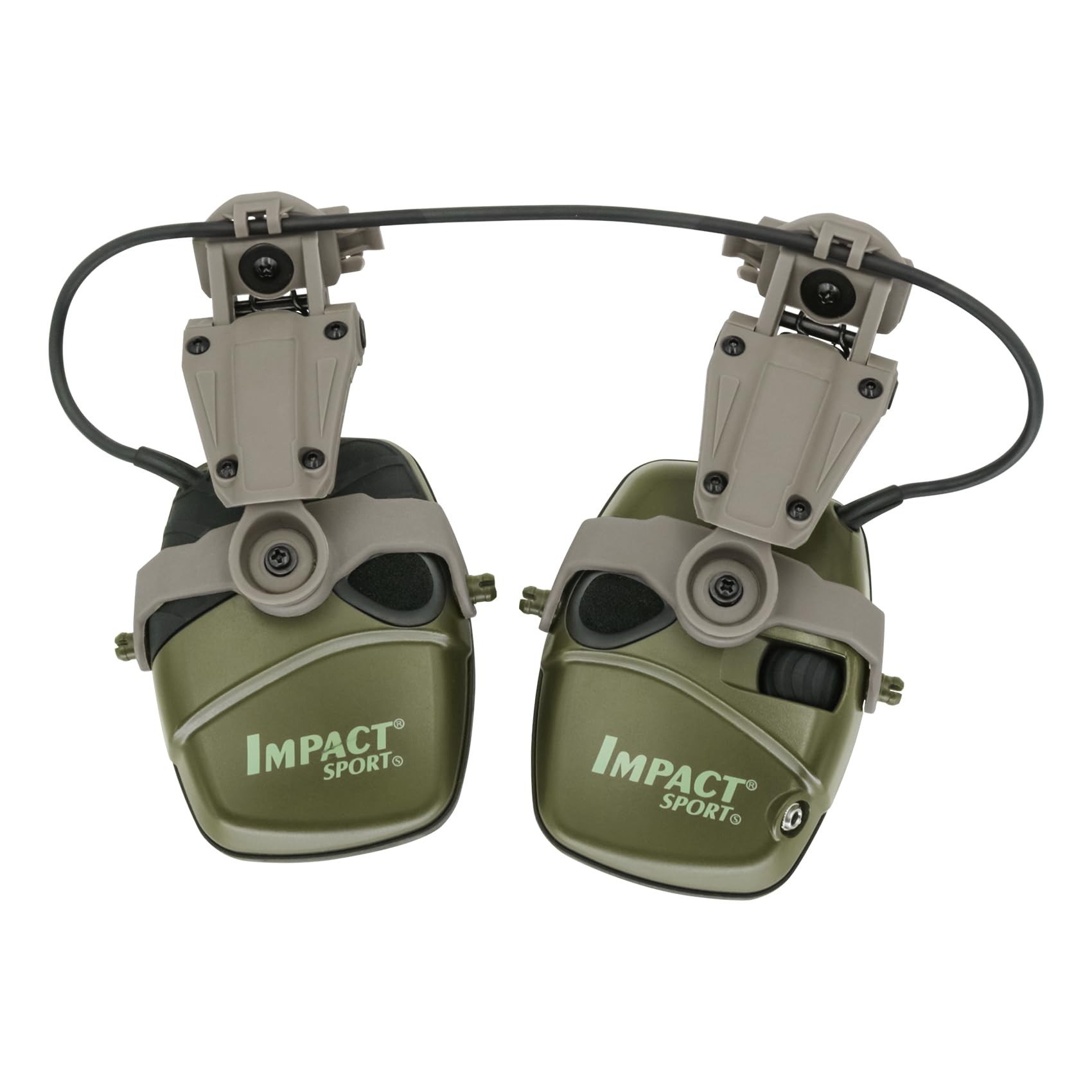 Tactical Helmet ARC Rail Adapter for Tactical Electronic Shooting Earmuffs, Compatible with Howard Leight Impact Sport Product Model ‎R - 01526 Headphones (DE)