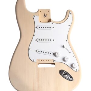 Fistrock DIY Electric Guitar Kit Beginner Kits 6 String Right Handed with Basswood Body Maple Neck Poplar Laminated Fingerboard Build Your Own Guitar.