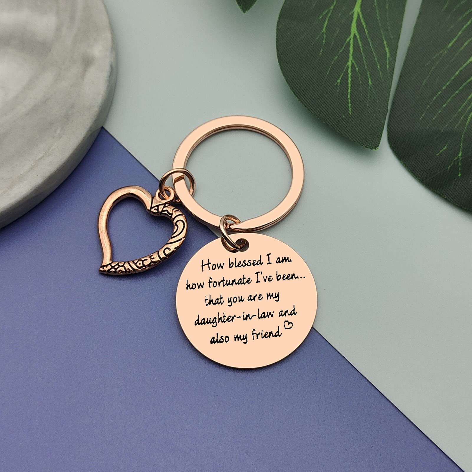 Vadaka Daughter in Law Keychain Daughter in Law Gifts from Mother in Law Wedding Gift Bonus Daughter Gift Jewelry Bridal Shower Gift Step Daughter Gift Appreciation Jewelry Christmas Birthday Gift