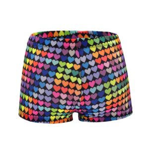 rosdeer teen girls' shiny dance tumbling sports gymnastics heart shorts for girls 11-12 years