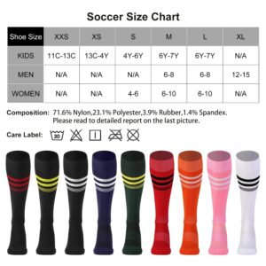 CS CELERSPORT 2 Pack Kids Soccer Socks for Youth Men and Women Sport Softball Socks with Cushion Rose Pink, Small