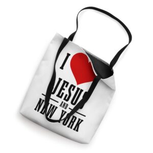 New York I Love Jesus And New York City NY NYC Christian Tote Bag