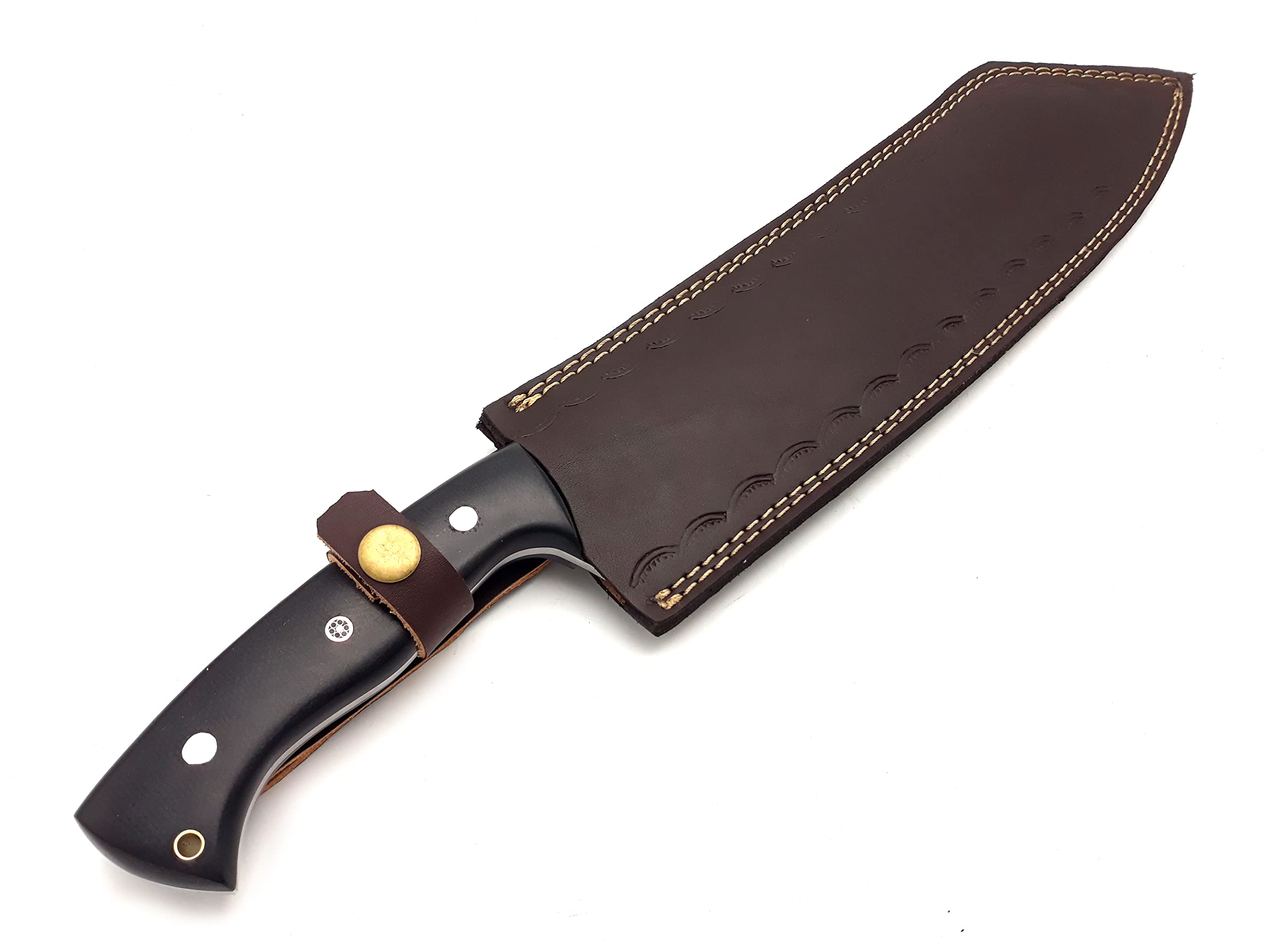 Nooraki MK-353 Handmade Fixed Blade Machete Knife, Multi Use Axe Machete Knife, Camping Knife, Hunting Knife, Bushcraft Knife, Full Tang Handle 17 inches with Hand Stitched Leather Sheath