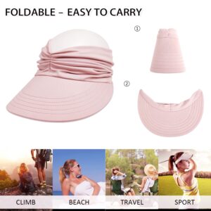 Women Sport Sun Visor Hats,Empty Top Baseball Sun Cap,Womens Sunhats with uv Protection,Sun Hats for Young Girls Women Beach