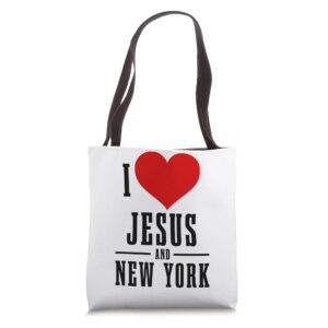 New York I Love Jesus And New York City NY NYC Christian Tote Bag